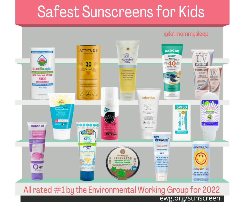 Safest Sunscreens for infants and toddlers