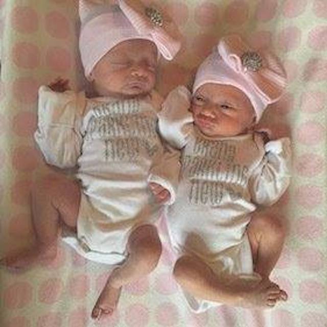 newborn twin girls with postpartum doula support