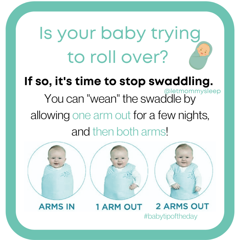 eliminate infant swaddle once baby is trying to roll over
