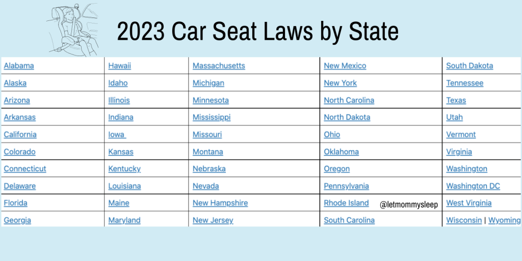 2023 Car Seat Laws by state