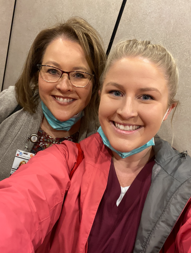 registered baby nurses Sandy and Rachael smiling