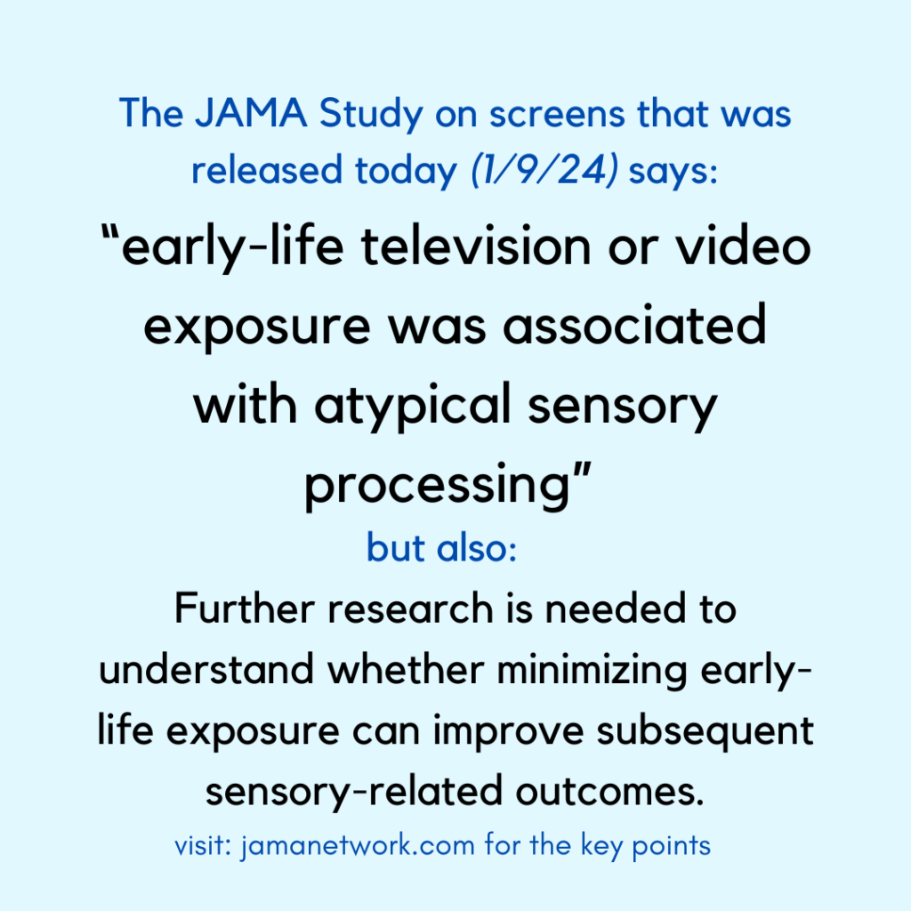 JAMA study on infants and screentime
