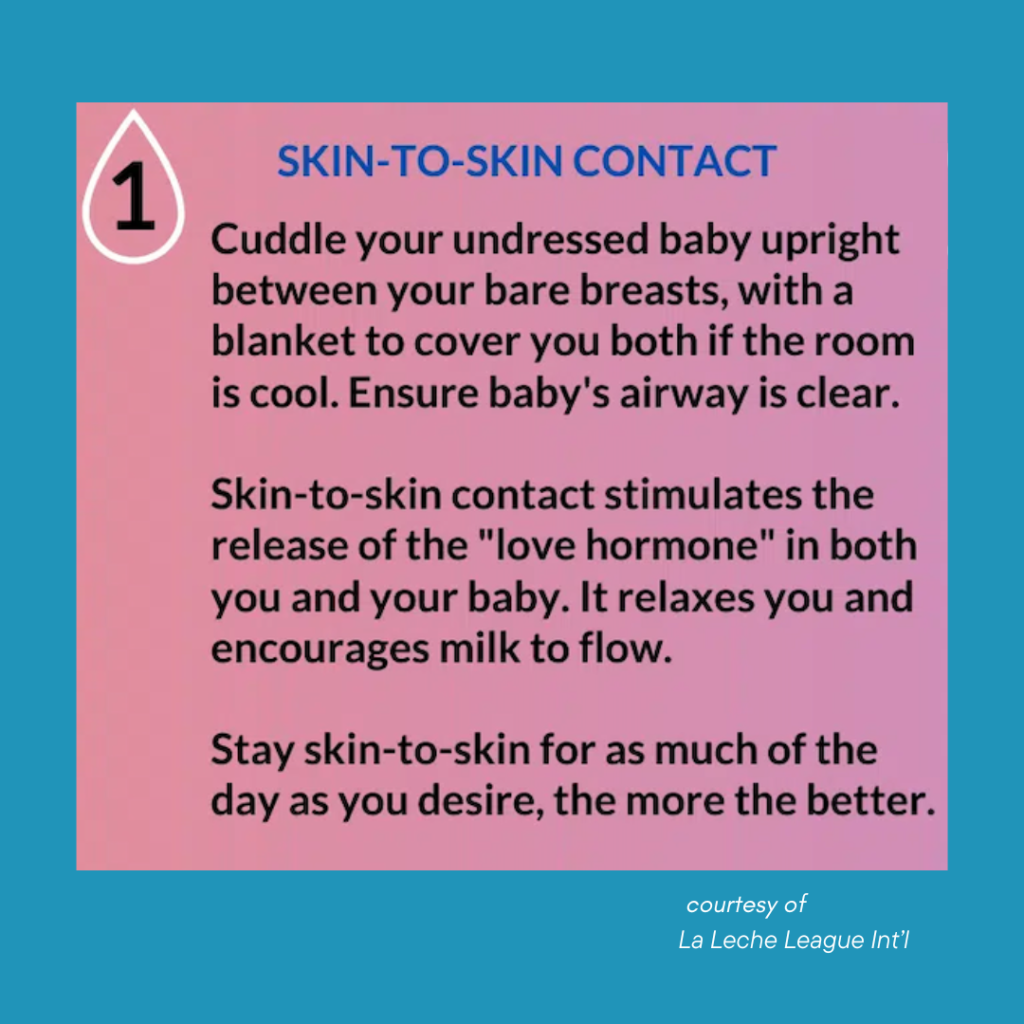 skin to skin contact to increase milk supply
