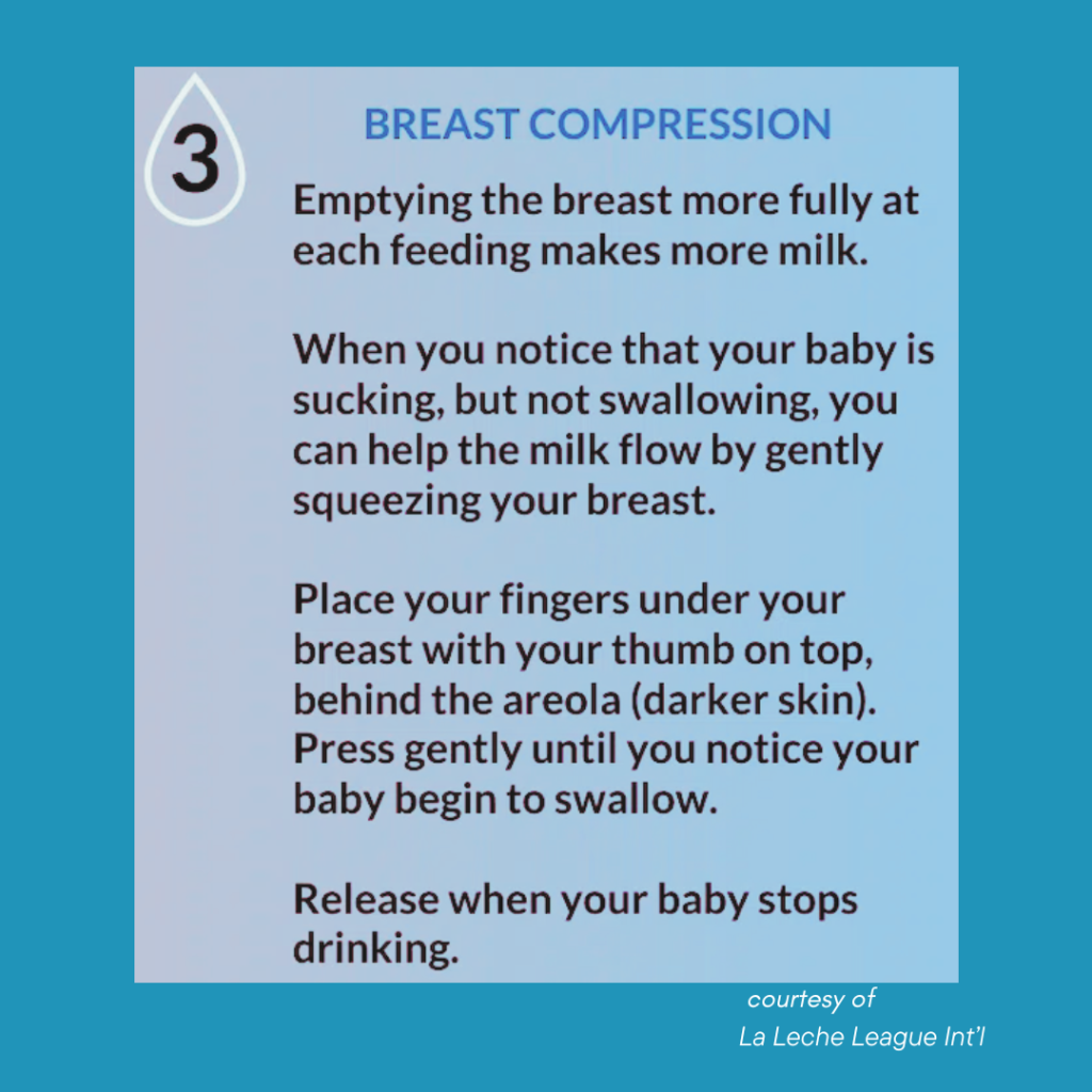 breast compressions to increase milk