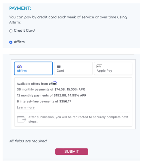 let mommy sleep and affirm pay over time financing