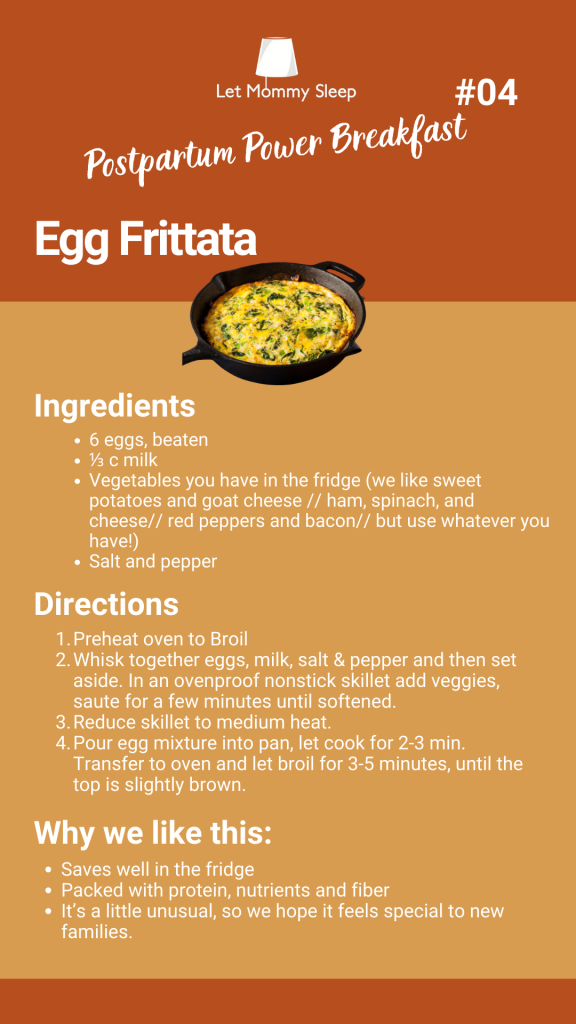 Frittata are night doula picks for power breakfasts for parents