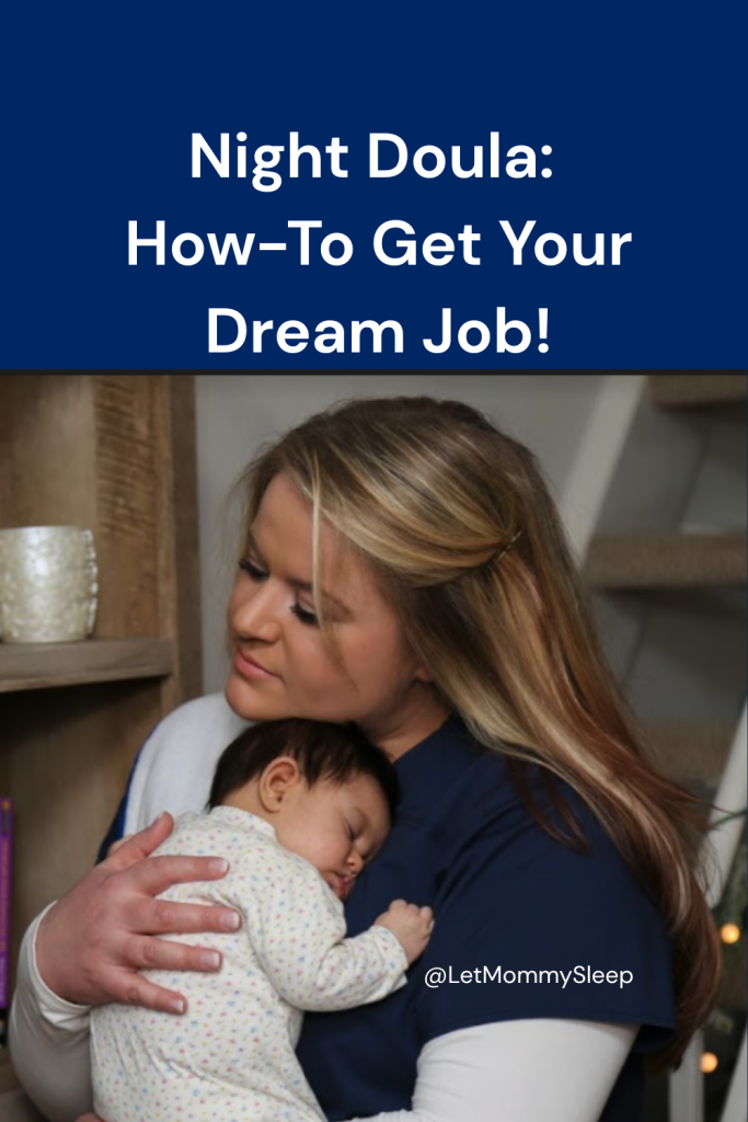 night doula gently holding newborn baby boy