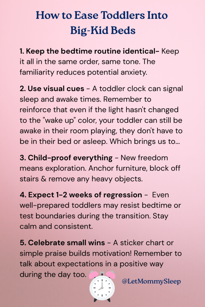 How to Ease Toddlers Into 
Big-Kid Beds a quick guide